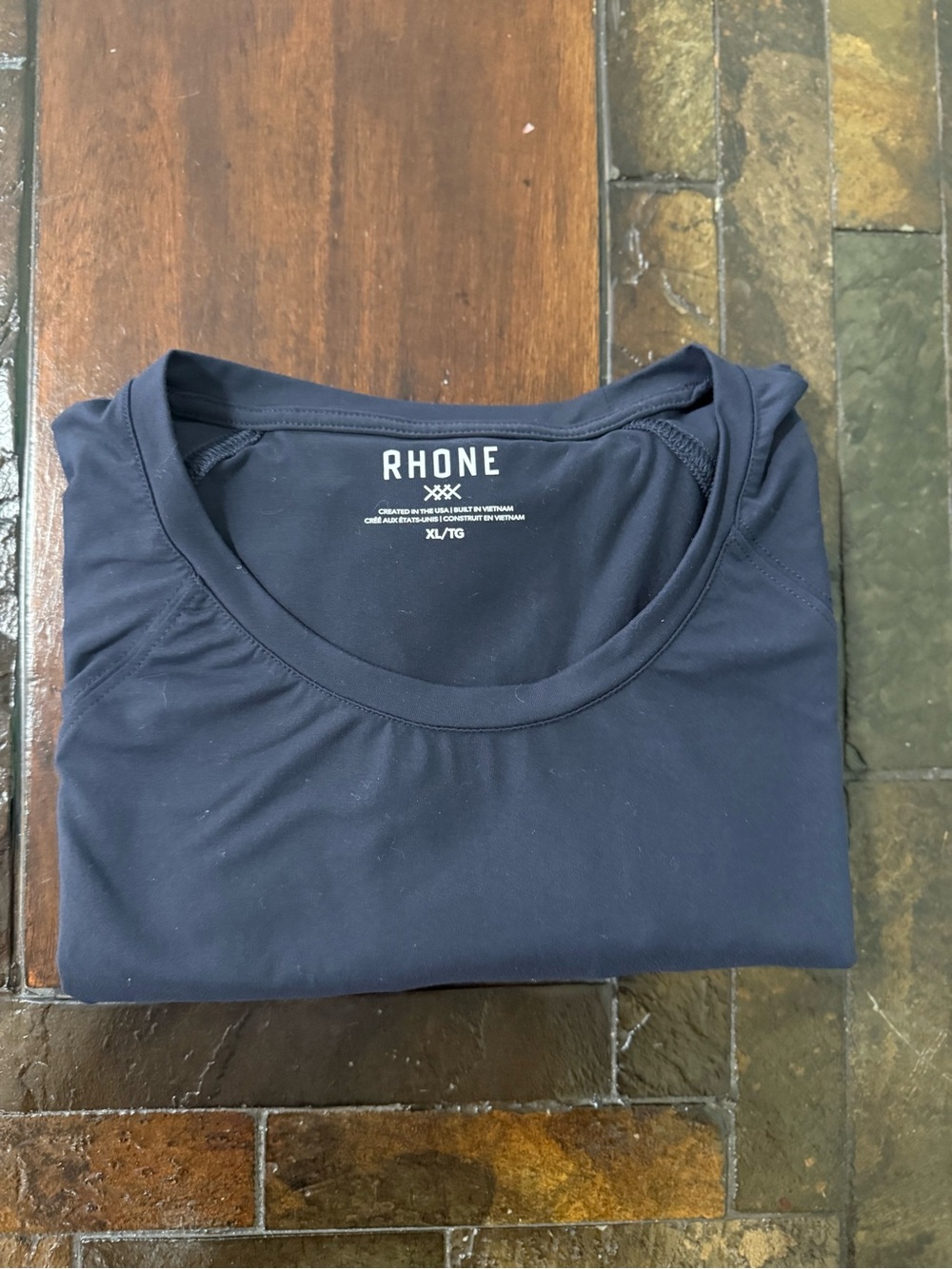 RHONE Charcoal Crew Neck Tee( 3 grey, blue and white ) - Picture 14 of 14